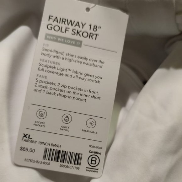 Athleta Fairway Golf Skort 18" - Picture 7 of 9